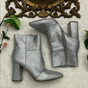 Madden NYC Silver Rhinestone Boots